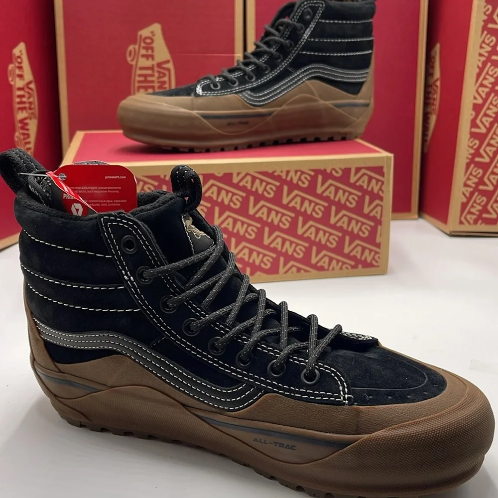 Vans Men’s Sk8-Hi Dip Mte-2 Black/Gum VN0009QKB9M Boots Cold Weather Sneakers